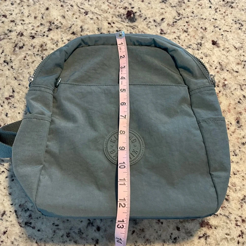 Kipling Seoul Small Backpack Women Small Blue Green‎ Crinkle Nylon Gorpcore Bag